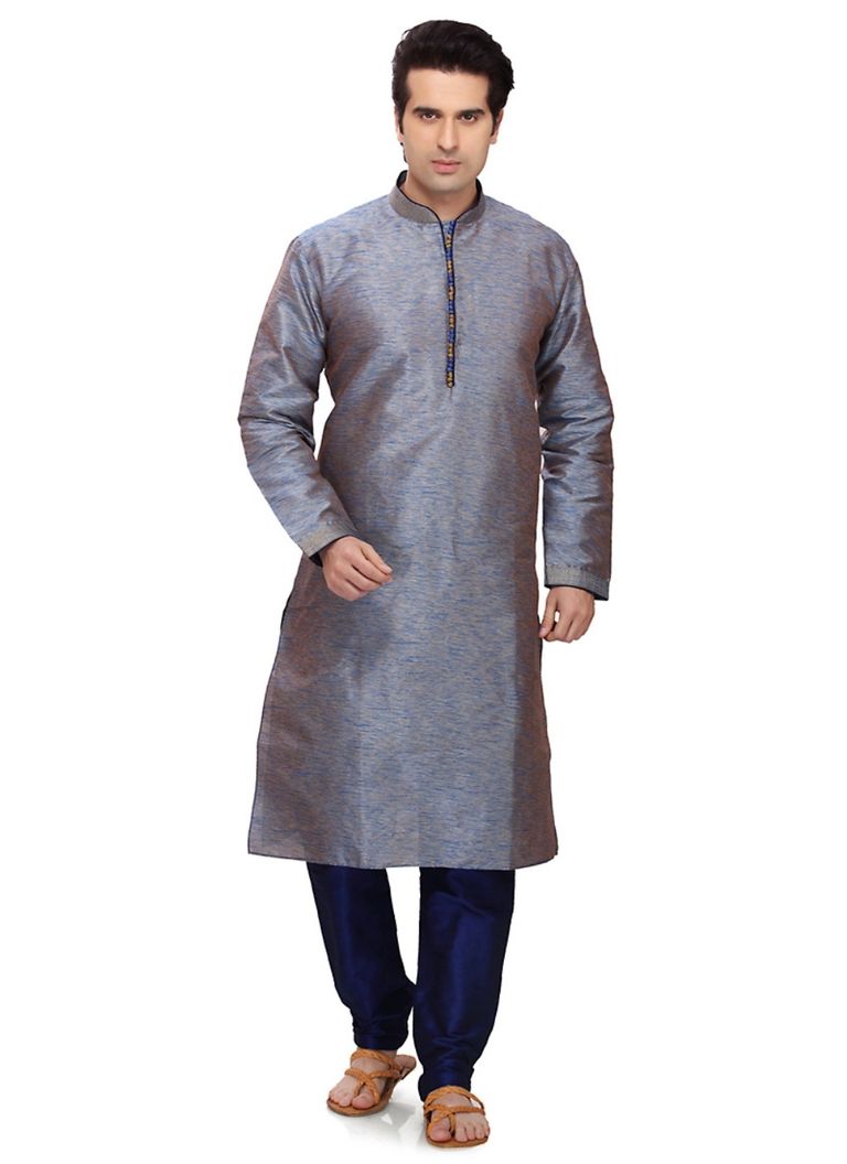 Eye Catching Grey Color Kurta Payjama