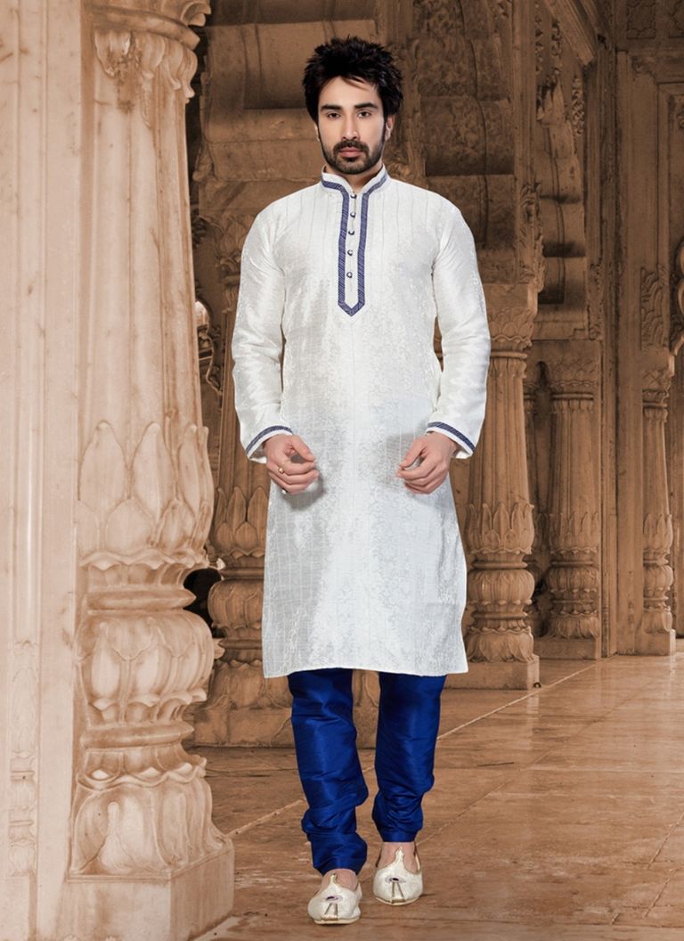 Formidable White Color Kurta Payjama