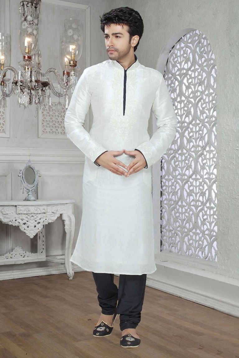 White Ethnic Kurta Payjama