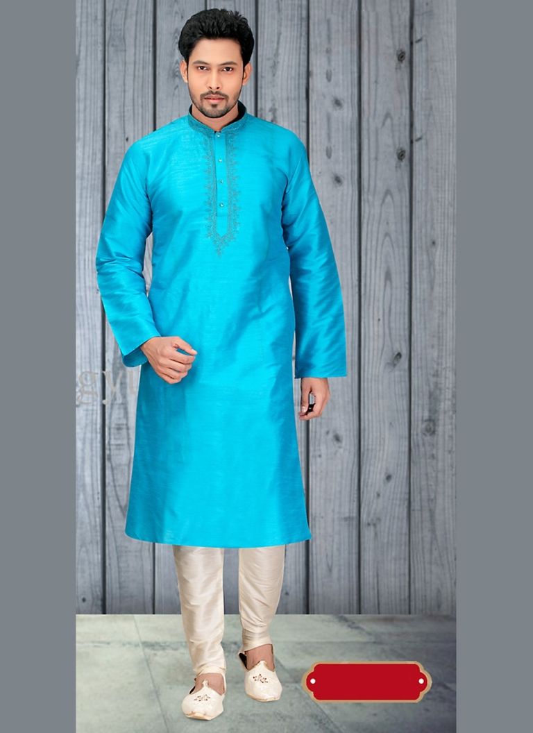 Sensational Blue Color Unique Kurta Payjama