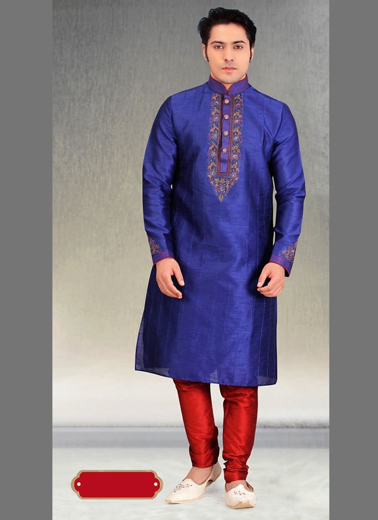 Smart Look Blue Color Kurta Payjama