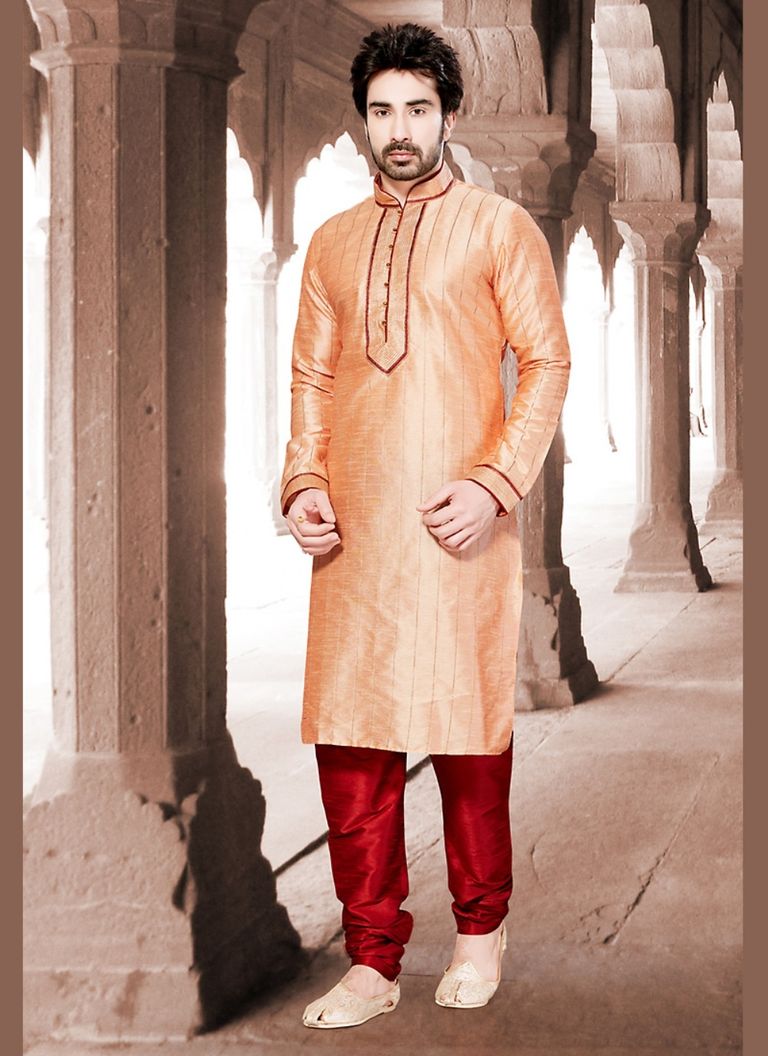 Enticing Orange Kurta Payjama