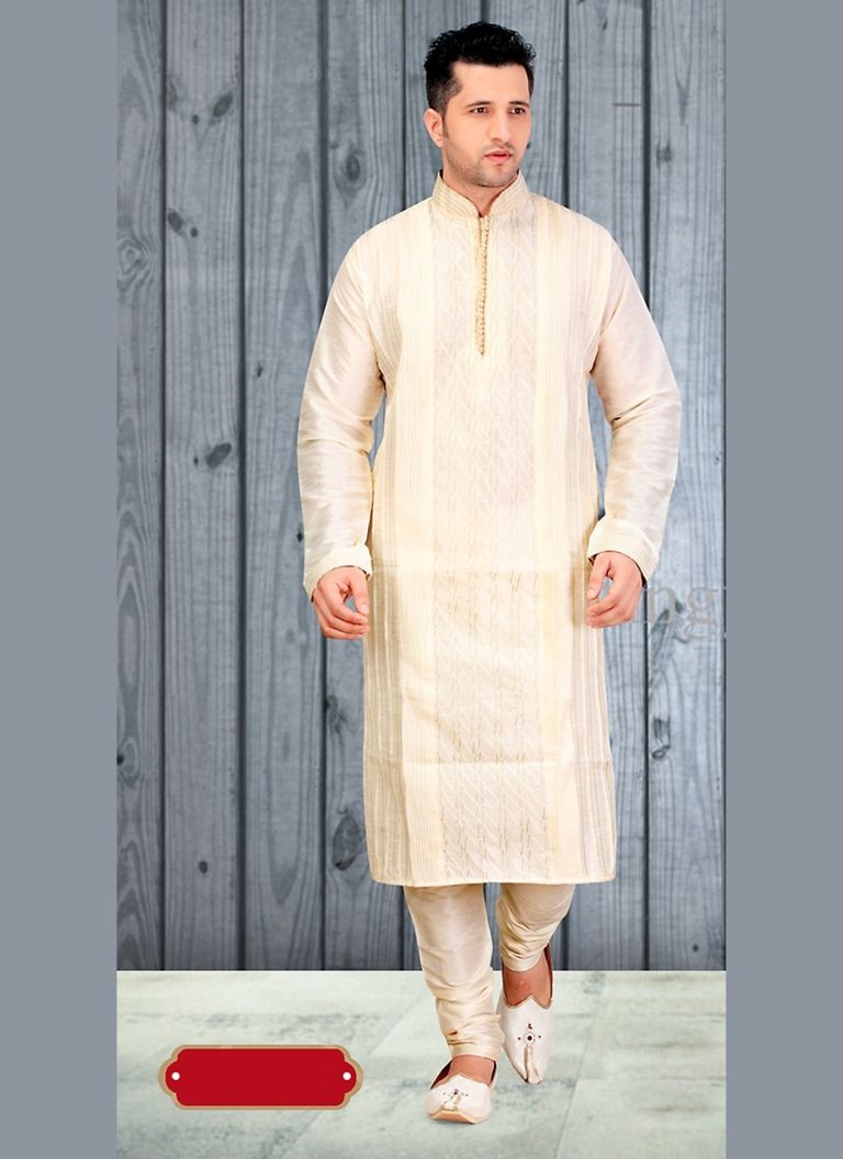 Cream Color Pleasant Kurta Payjama