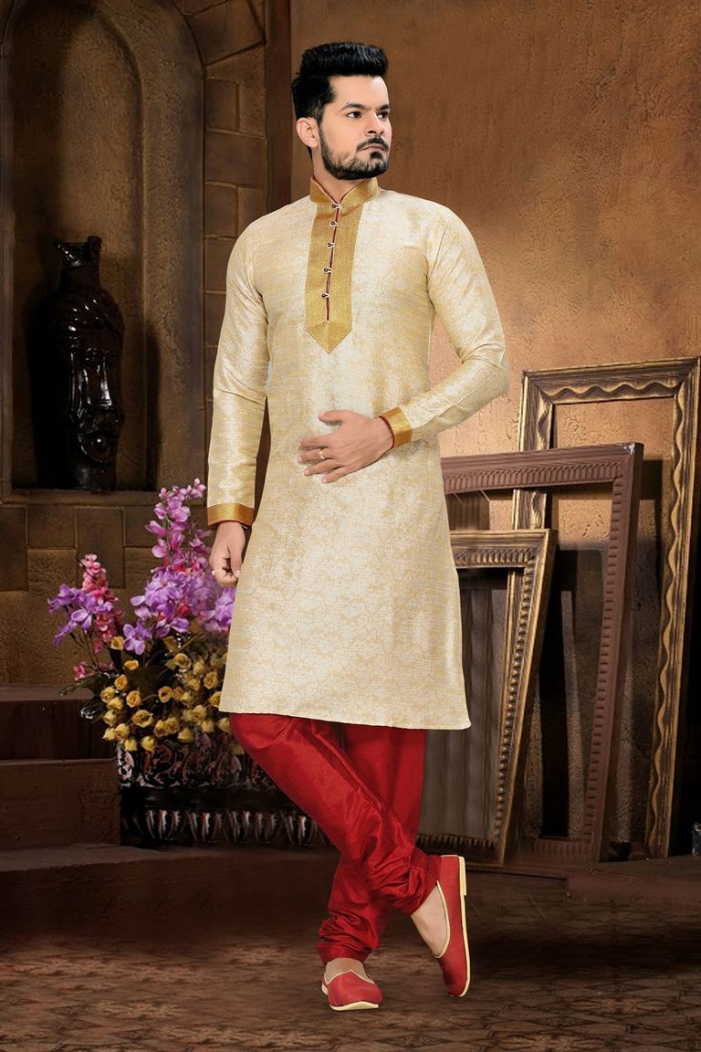 Beige Color Stylish Kurta Payjama