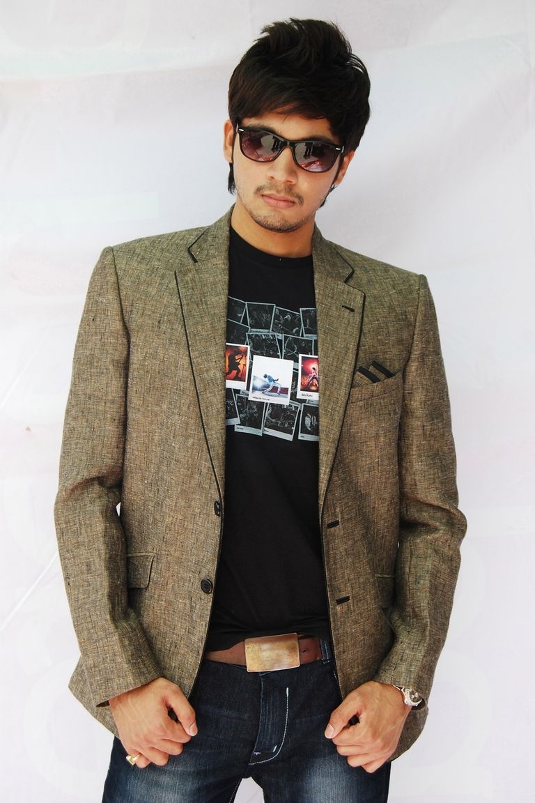 Light Green Notch Lapel Linen Blazer BL5012