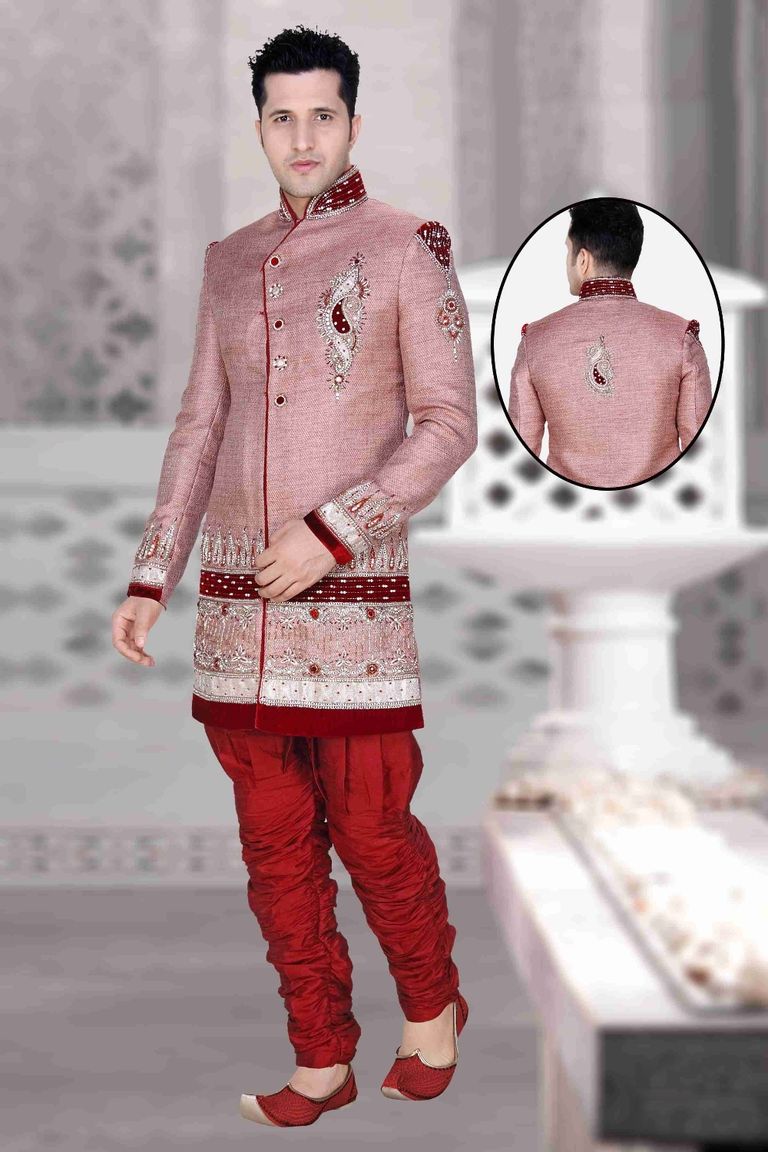 Enriching Your Lookpink Color Royal Sherwani