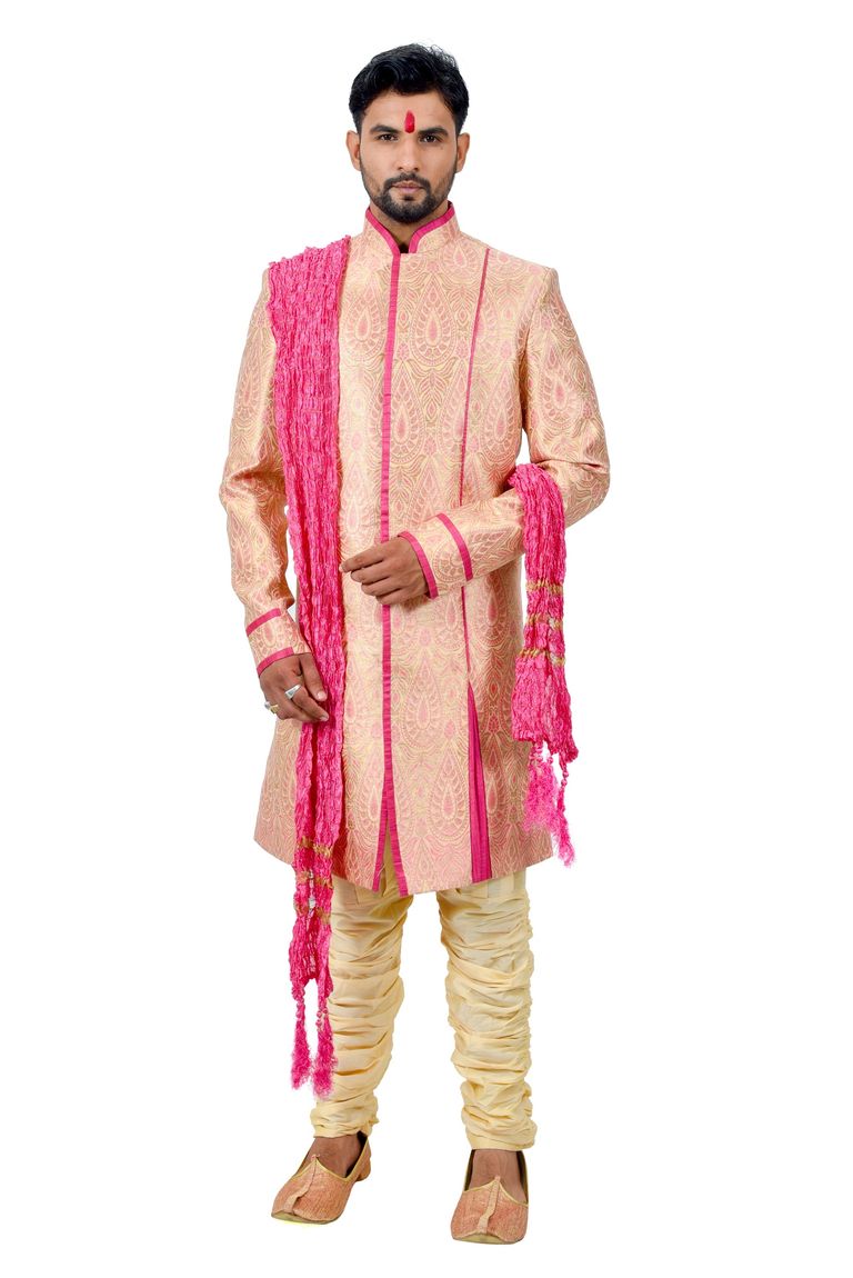 Multi Fancytehrabrocadesilk Indowestern Sherwani