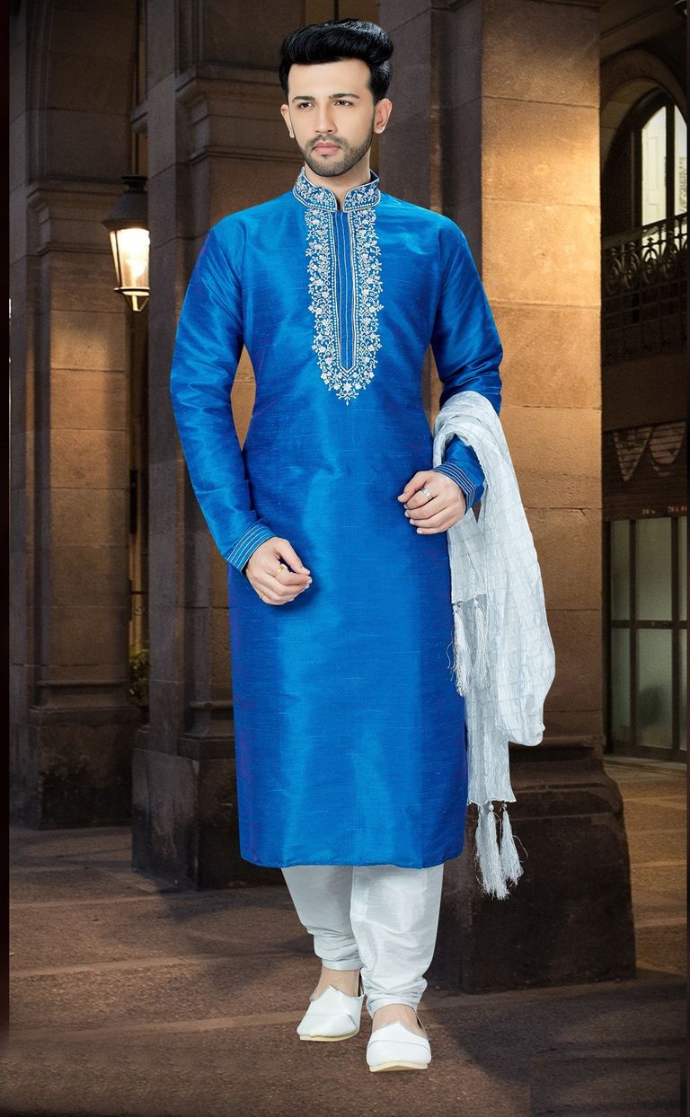 Online Silk Chudidar Kurta Payjama For Men