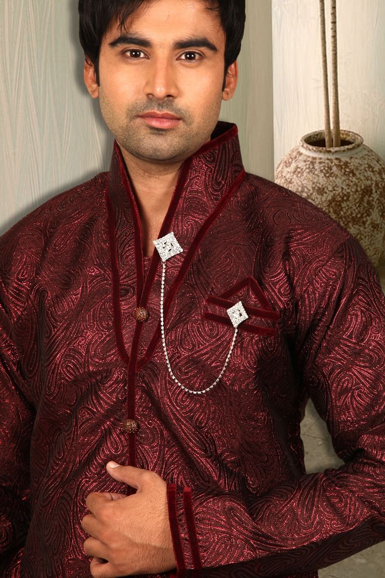 Marvelous Maroon Sangeet Kurta BL4031
