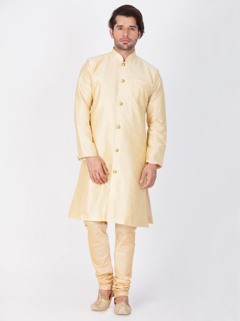 Fancy Golden Kurta Pajama