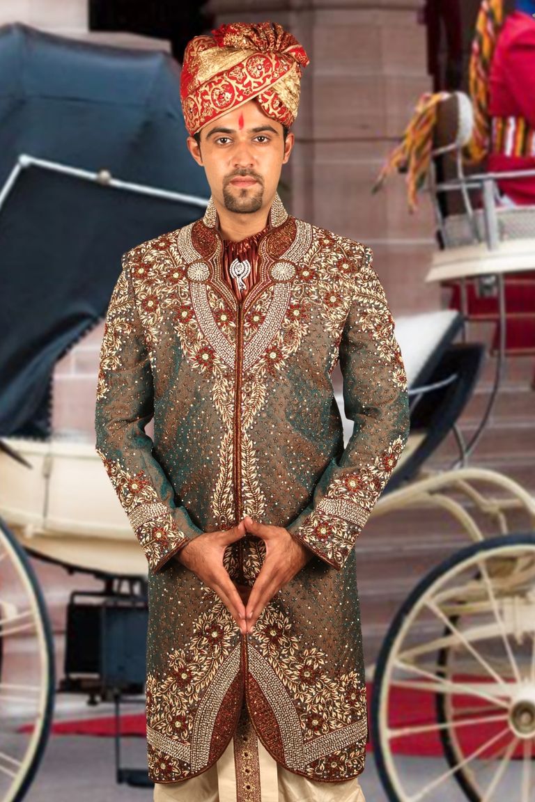 Marvelous Wedding Dhoti Sherwani BL2047
