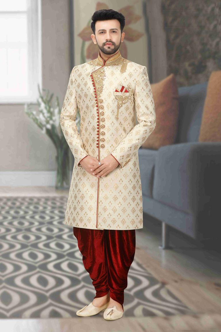 Groom Wedding Dhoti Sherwani
