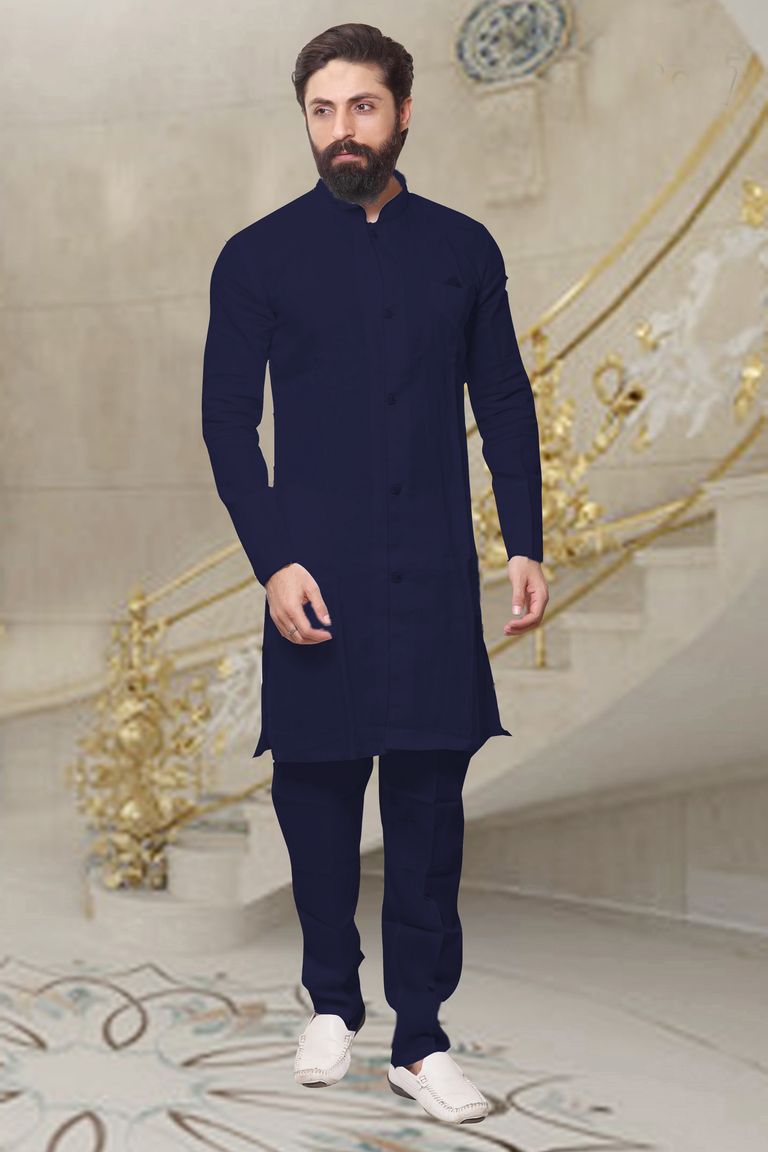 Beautiful Blue Silk Kurta Pajama