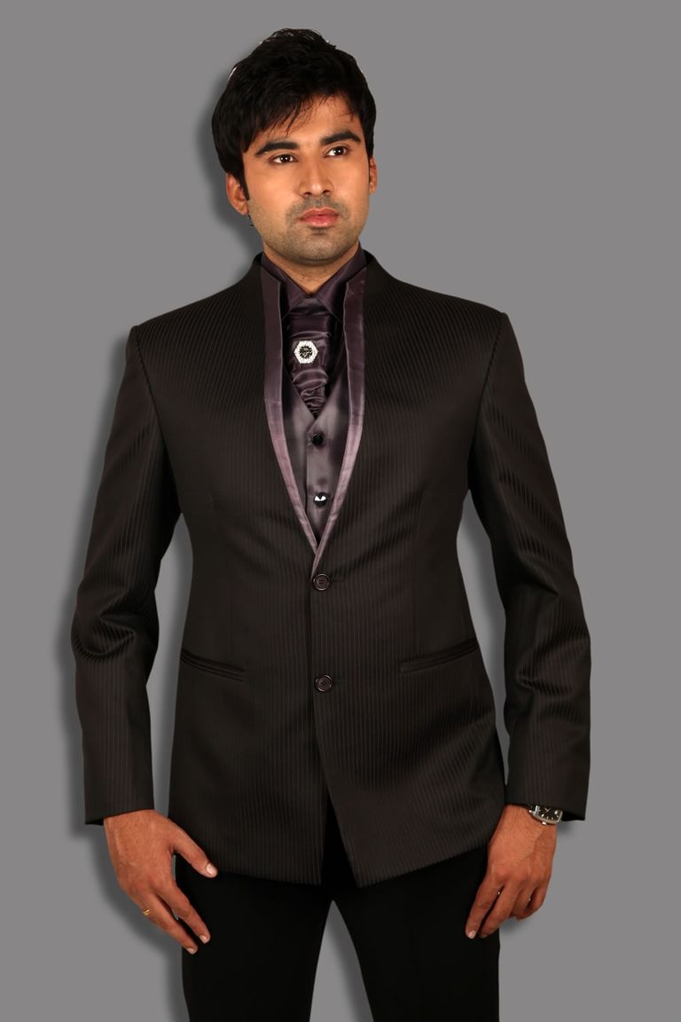 Semi High Neck Wedding Tuxedo BL3040