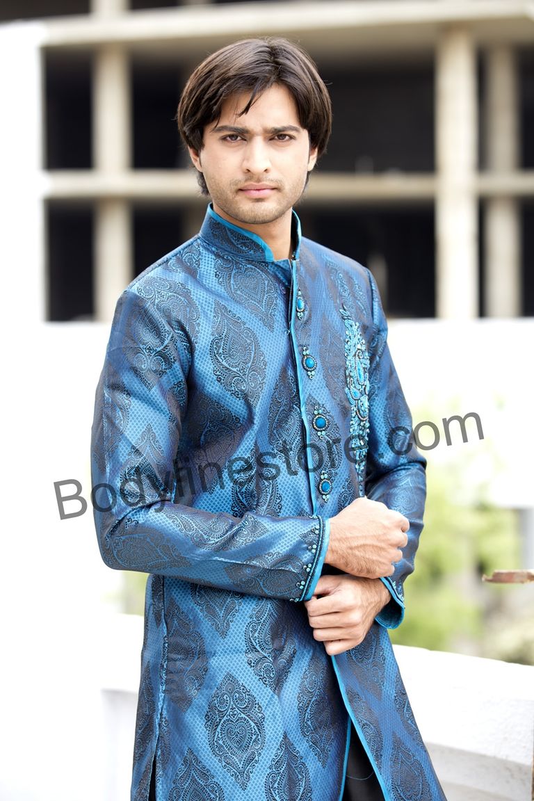 Blue Indo Western Sherwani BL1051