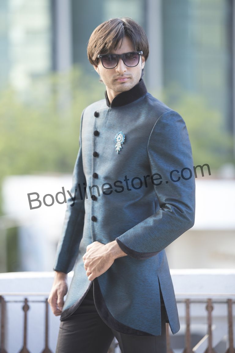 Blue Indo Western Sherwani BL1081