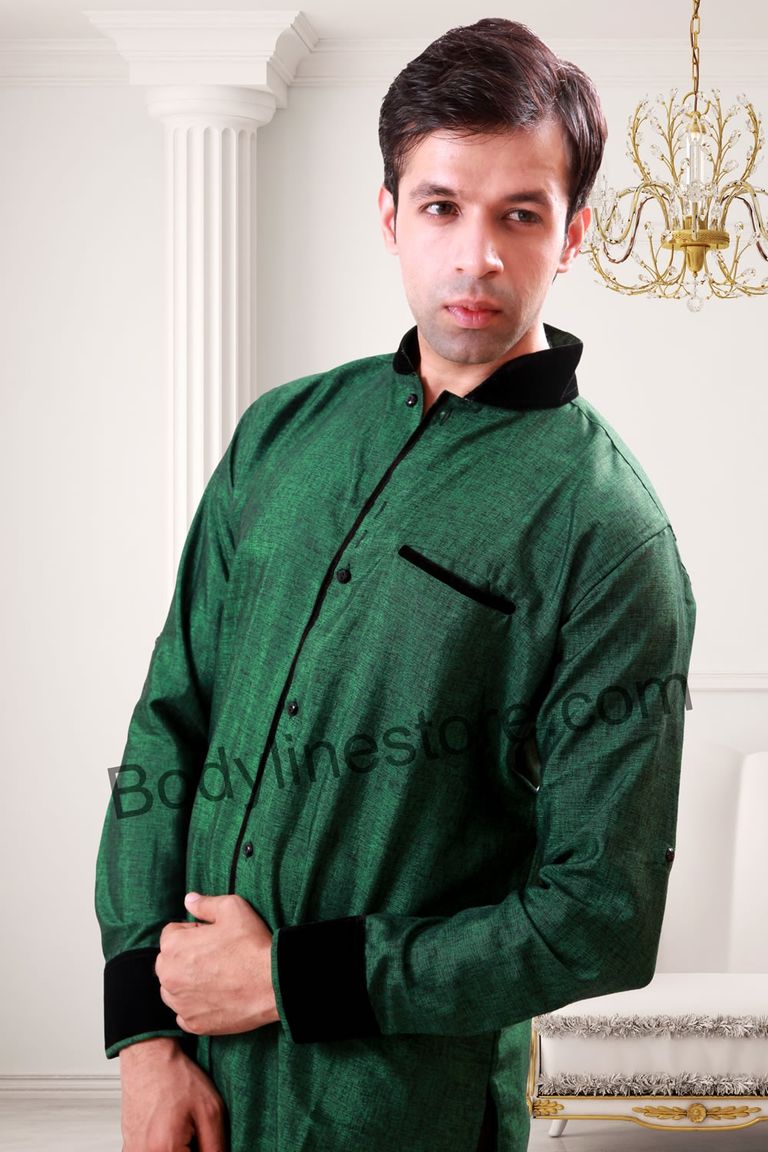Green Indo Western Sherwani BL1059
