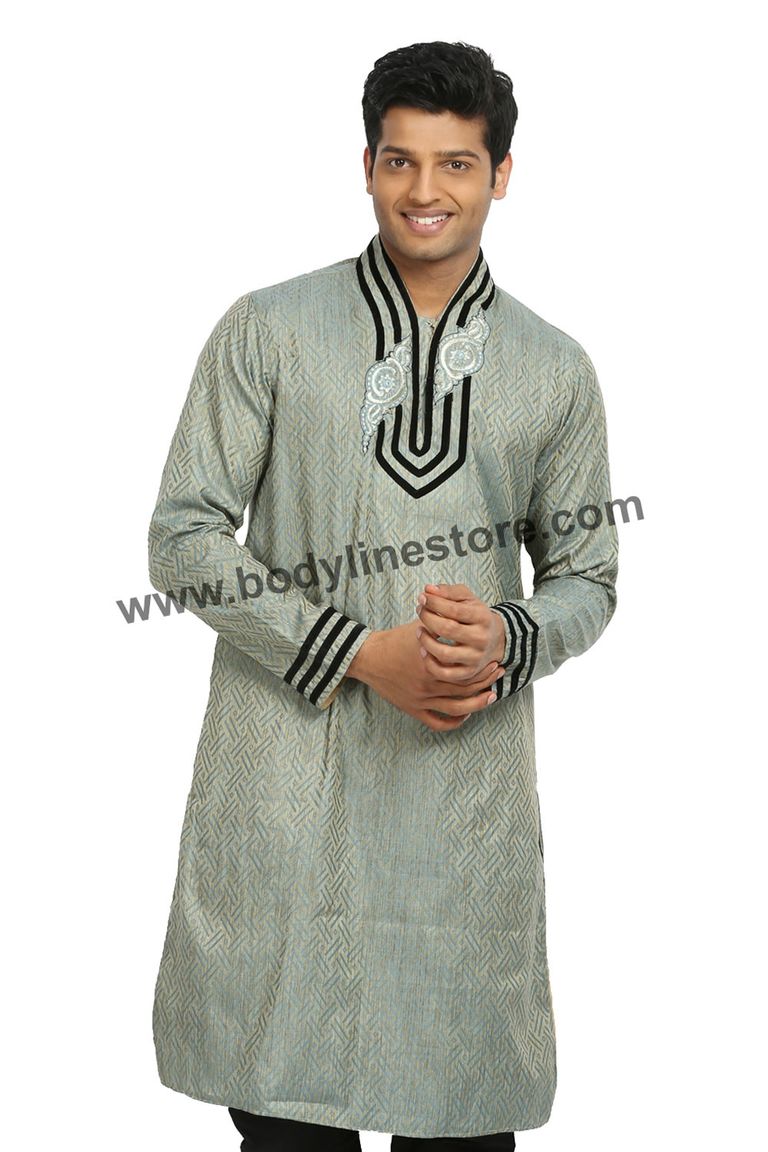 Silver Grey Kurta Pajama RK4068