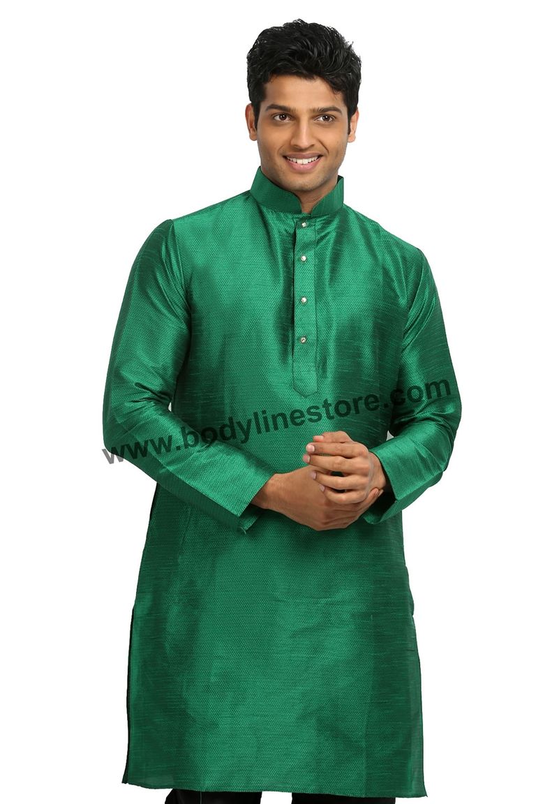 Green Silk Kurta RK4115