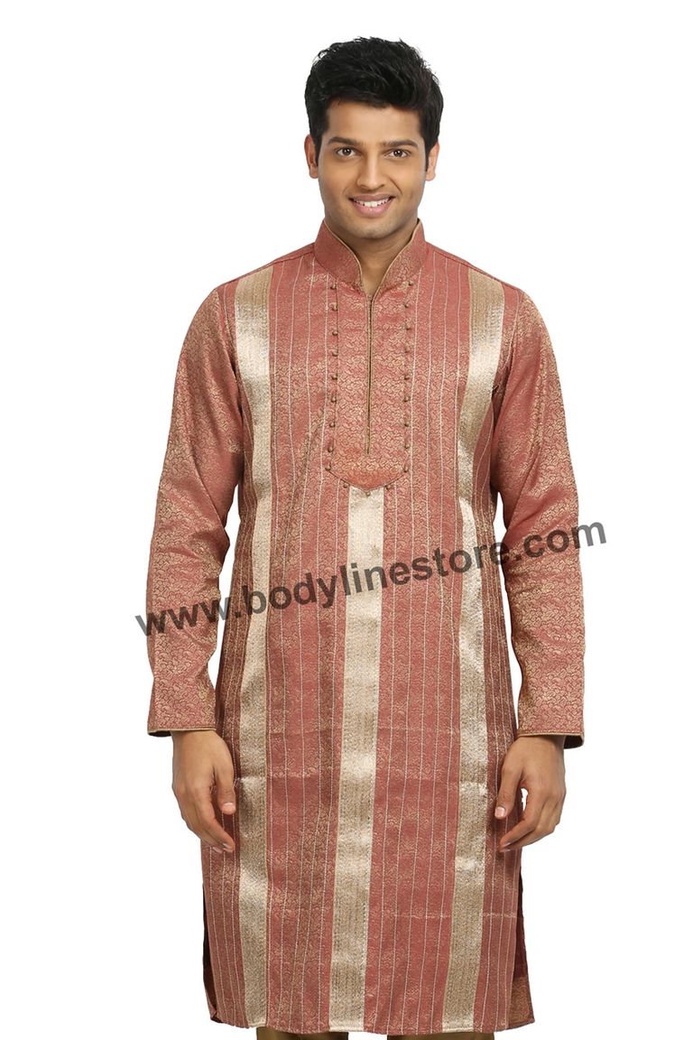 Salmon Kurta Pajama RK4062