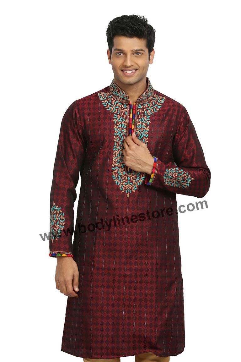 Maroon Kurta Pajama RK4057