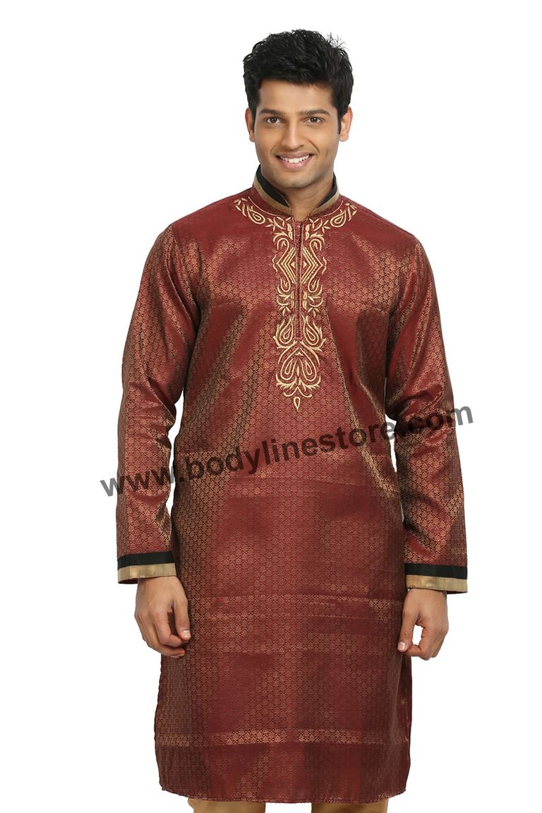 Rust Kurta Pajama RK4055
