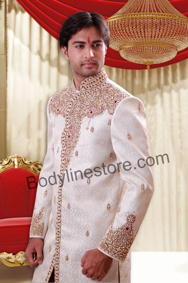 Off White Sherwani BL2053