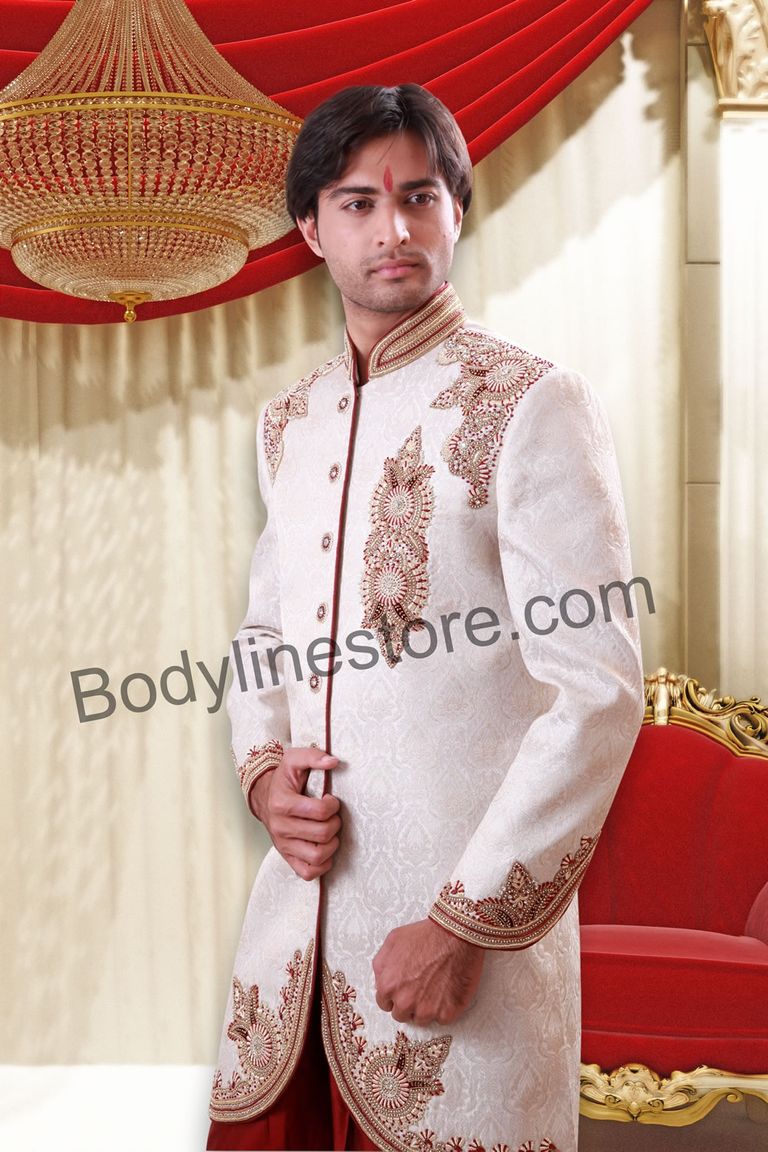 Off White Sherwani BL2054