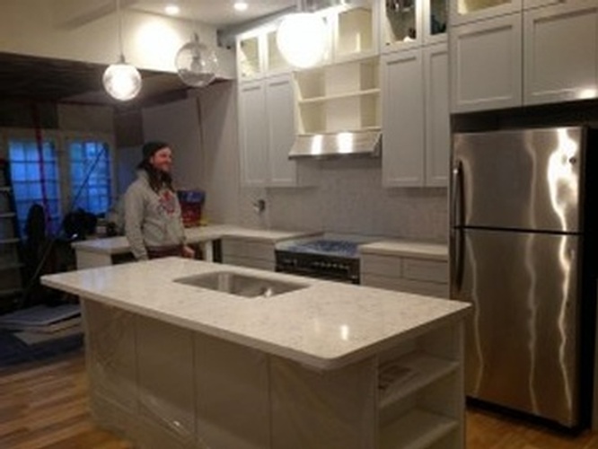 White Kitchen Countertop by AABA Kitchen Cabinets and Countertops - Affordable Countertops Toronto