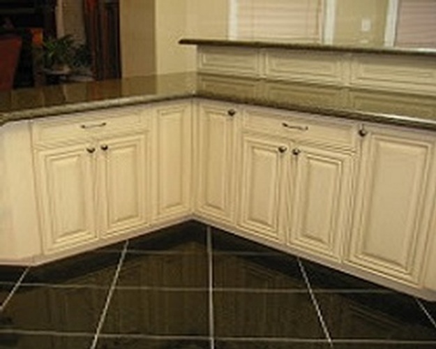 Pale White Cabinet and Kitchen Countertop by AABA Kitchen Cabinets and Countertops - Granite Kitchen Countertops Toronto