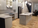 White Cabinets and Kitchen Countertop by AABA Kitchen Cabinets and Countertops - Custom Kitchen Cabinets in Toronto