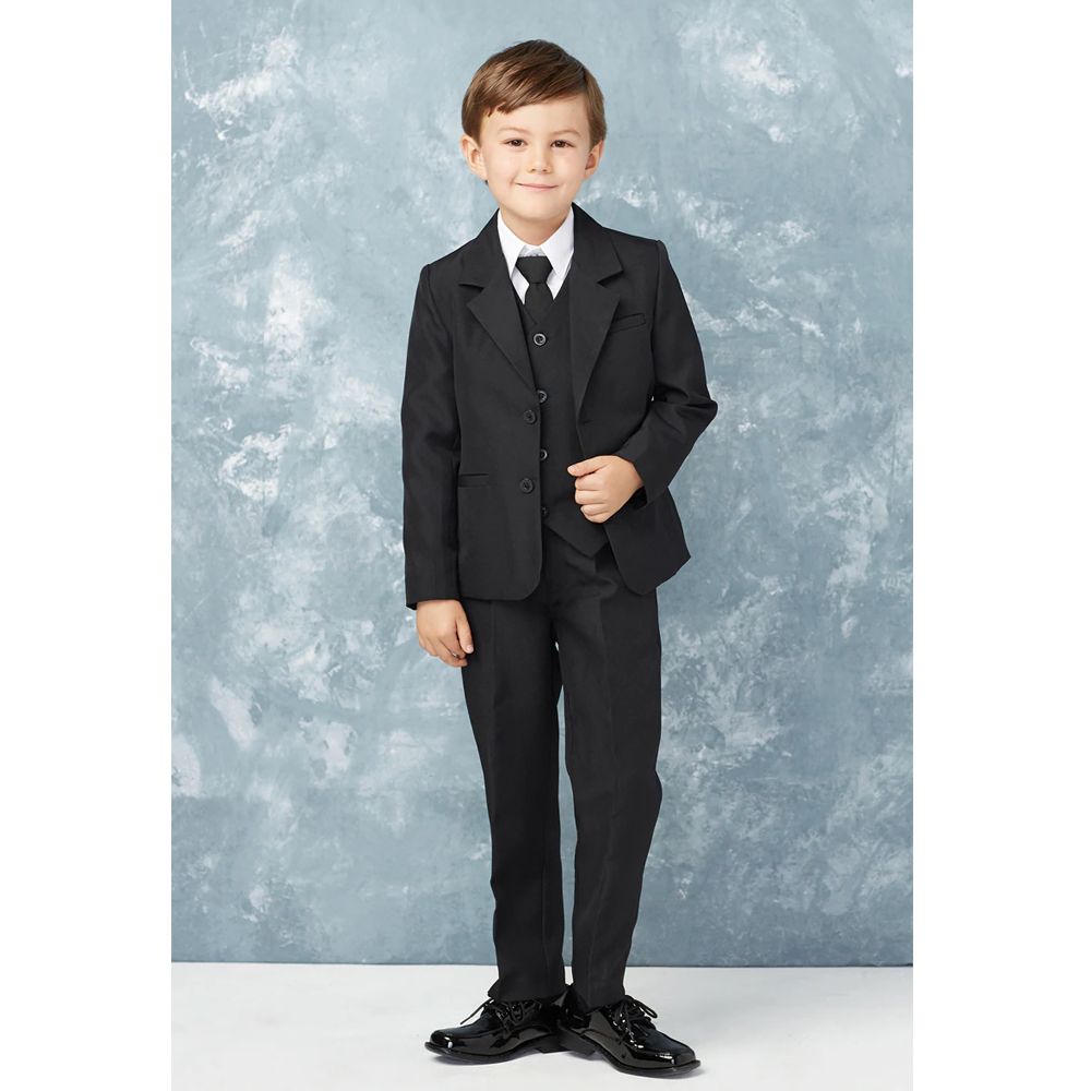 BABY BOY SLIM FIT 2 BUTTON 5-PIECE SUIT #4020