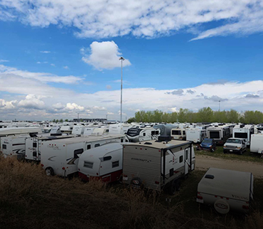 Glowing Embers RV Park provides over 400 storage spots available, all located in a safe and secure area.