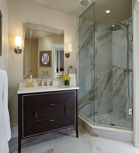 Luxurious Bathroom Renovations with Energy-efficient lighting and ventilation by Concept Build Group