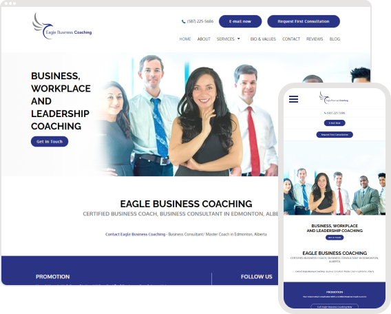Eagle Business Coaching - Custom Website Design by CoachWeb.io, Digital Marketing Experts in Canada