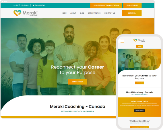 Meraki Coaching - Website Design and SEO Services by CoachWeb.io in Canada
