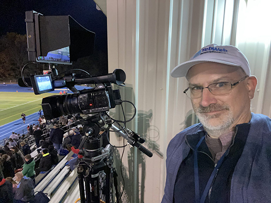 Thomas Brunt in 2021-Age 52 doing video production.