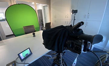 Portable Green Screen for video production at TebWeb Innovations LLC Studio