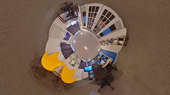 Interior 360-degree photo capture by a professional of TebWeb Innovations LLC