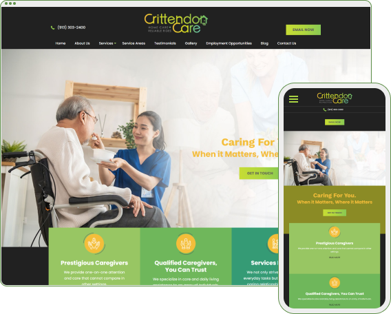 Crittendon Home Care Website Build by Sosh Digital