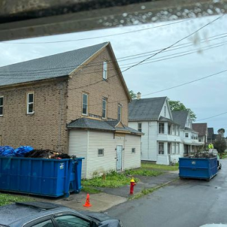 Roll-off containers keep in residential areas for waste collection by Bill Kline Acres