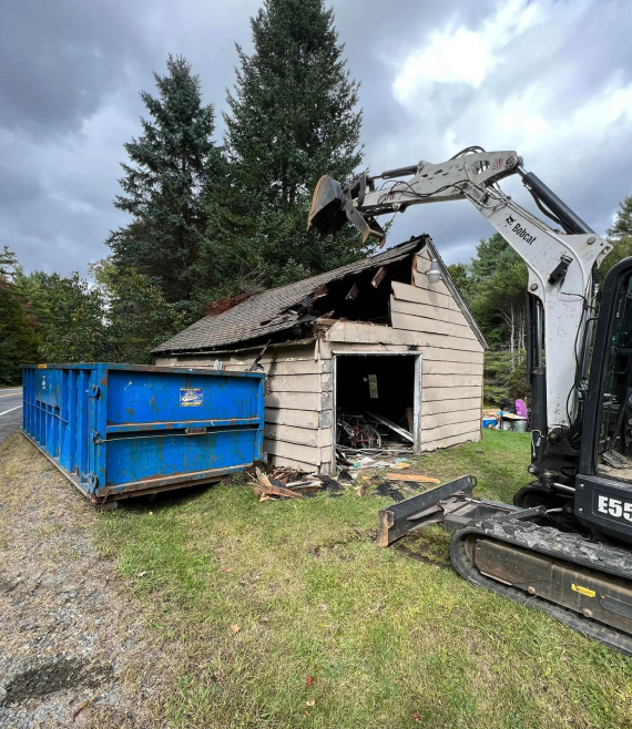 Small Residential property demolition done by a bulldozer by Bill Kline Acres