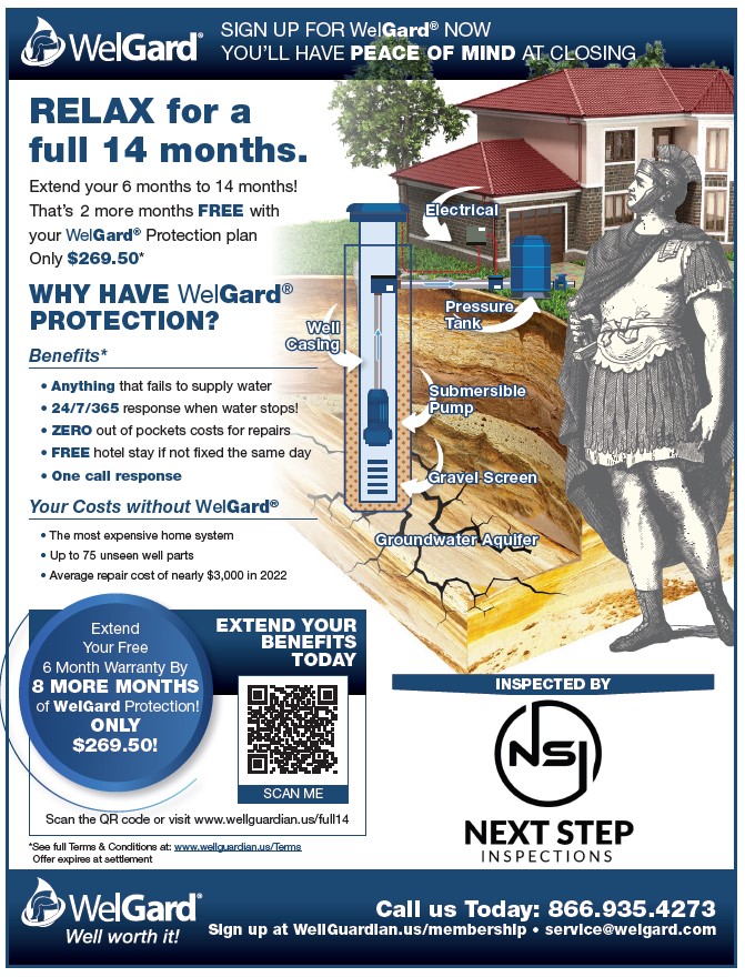 Secure your Home's Lifeline with a Comprehensive WelGard Warranty by Next Step Inspections