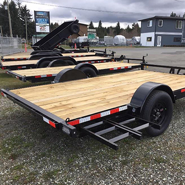 Versatile Utility Flat Deck Trailer for sale at Pacific Rim Trailer Sales in British Columbia