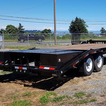 Super Heavy Duty Twenty K With Gooseneck Deck Over for sale at Pacific Rim Trailer Sales in British Columbia