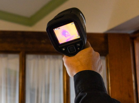 Mold assessment being conducted by Summit Property Inspectors in a home