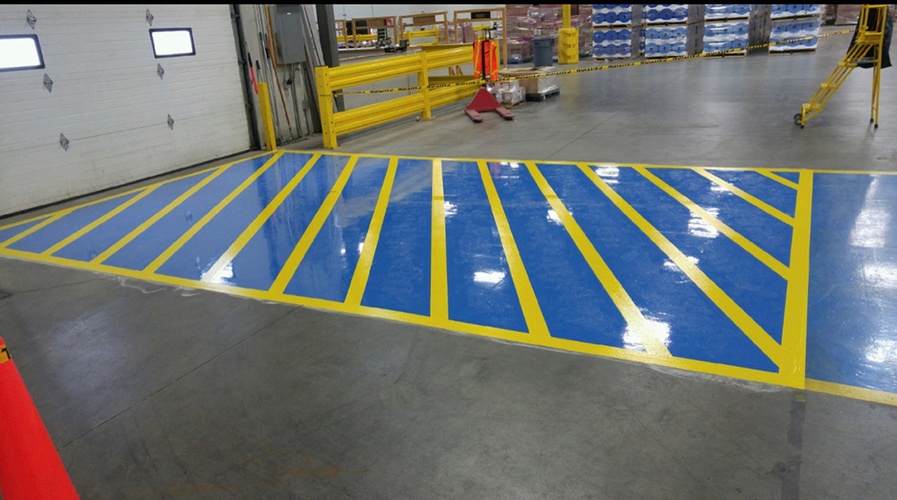 Seamless Warehouse Line Painting for clear and defined pathways by QPX Canada