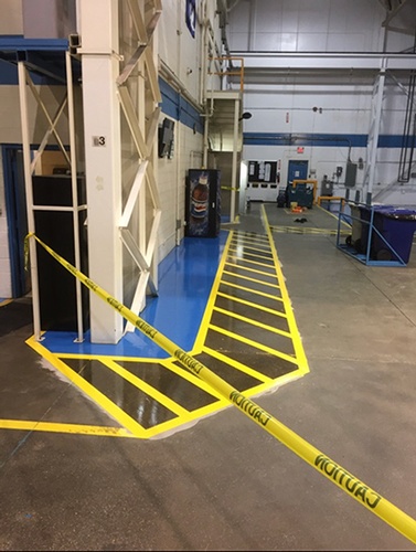 Durable Line Painting Services for high-traffic warehouse floors by QPX Canada