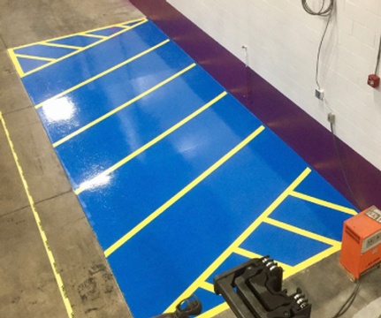 Pedestrian Egress and Traffic Lines - Warehouse Line Painting by QPX Canada