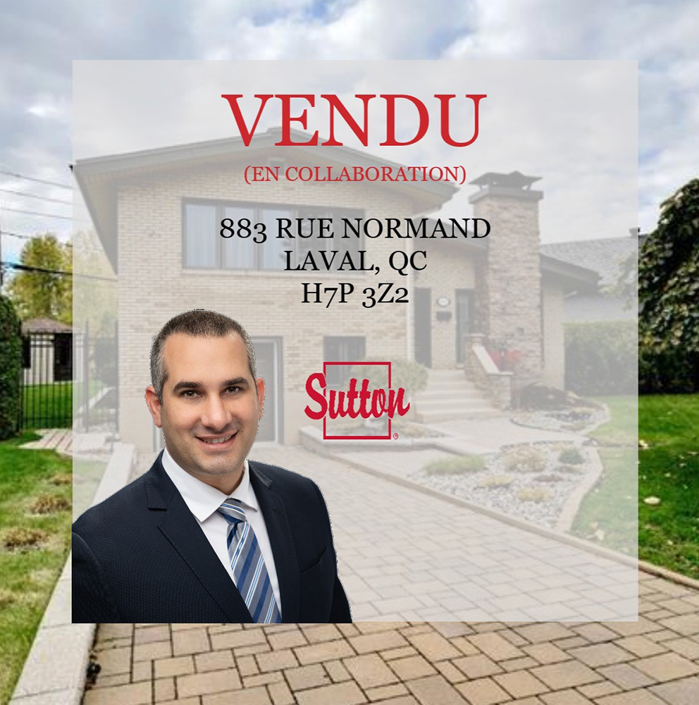 Vendu - Residential Property For Sale by Jad Sawaya, Real Estate Broker in Laval, QC